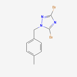 molecular formula C10H9Br2N3 B2367714 3,5-dibromo-1-(4-methylbenzyl)-1H-1,2,4-triazole CAS No. 919971-48-5