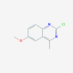 molecular formula C10H9ClN2O B2367724 2-氯-6-甲氧基-4-甲基喹唑啉 CAS No. 952434-87-6