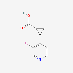 molecular formula C9H8FNO2 B2367729 2-(3-Fluoropyridin-4-yl)cyclopropane-1-carboxylic acid CAS No. 2229090-83-7