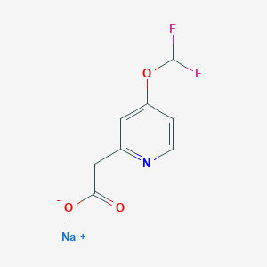 molecular formula C8H6F2NNaO3 B2367734 2-[4-(二氟甲氧基)吡啶-2-基]乙酸钠 CAS No. 2167386-95-8