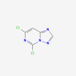molecular formula C5H2Cl2N4 B2367738 5,7-Dichloro-[1,2,4]triazolo[1,5-c]pyrimidine CAS No. 883738-16-7