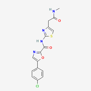 5-(4-chlorophenyl)-N-(4-(2-(methylamino)-2-oxoethyl)thiazol-2-yl)oxazole-2-carboxamide
