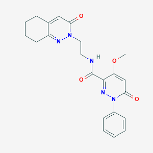 4-methoxy-6-oxo-N-(2-(3-oxo-5,6,7,8-tetrahydrocinnolin-2(3H)-yl)ethyl)-1-phenyl-1,6-dihydropyridazine-3-carboxamide