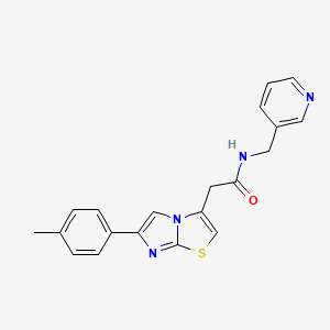 molecular formula C20H18N4OS B2367745 N-(pyridin-3-ylmethyl)-2-(6-(p-tolyl)imidazo[2,1-b]thiazol-3-yl)acetamide CAS No. 897463-14-8
