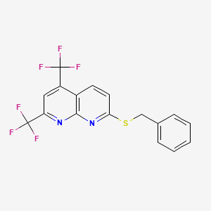 7-(Benzylsulfanyl)-2,4-bis(trifluoromethyl)[1,8]naphthyridine