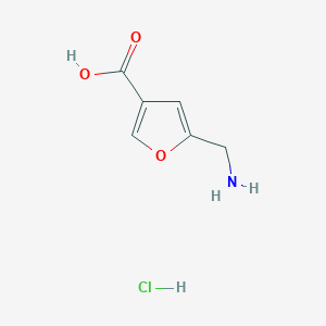 molecular formula C6H8ClNO3 B2367750 5-(Aminomethyl)furan-3-carboxylic acid hydrochloride CAS No. 944467-90-7