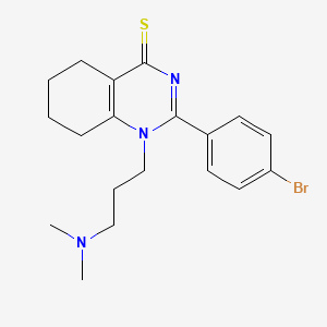 molecular formula C19H24BrN3S B2367752 2-(4-bromophenyl)-1-(3-(dimethylamino)propyl)-5,6,7,8-tetrahydroquinazoline-4(1H)-thione CAS No. 620590-16-1