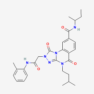 N-(sec-butyl)-4-(3-methylbutyl)-2-{2-[(2-methylphenyl)amino]-2-oxoethyl}-1,5-dioxo-1,2,4,5-tetrahydro[1,2,4]triazolo[4,3-a]quinazoline-8-carboxamide