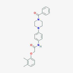 molecular formula C27H29N3O3 B236776 N-[4-(4-benzoyl-1-piperazinyl)phenyl]-2-(2,3-dimethylphenoxy)acetamide 