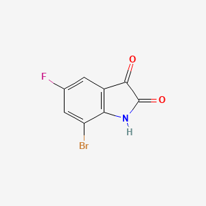 molecular formula C8H3BrFNO2 B2367761 7-溴-5-氟吲哚啉-2,3-二酮 CAS No. 380431-78-7