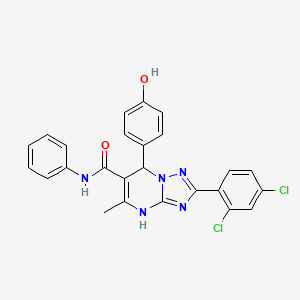 2-(2,4-dichlorophenyl)-7-(4-hydroxyphenyl)-5-methyl-N-phenyl-4,7-dihydro-[1,2,4]triazolo[1,5-a]pyrimidine-6-carboxamide