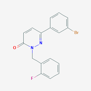 molecular formula C17H12BrFN2O B2367769 6-(3-Bromophenyl)-2-[(2-fluorophenyl)methyl]pyridazin-3-one CAS No. 941972-20-9