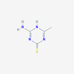molecular formula C4H6N4S B2367776 4-氨基-6-甲基-1,3,5-三嗪-2-硫醇 CAS No. 30369-70-1