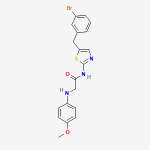 molecular formula C19H18BrN3O2S B2367778 N-(5-(3-bromobenzyl)thiazol-2-yl)-2-((4-methoxyphenyl)amino)acetamide CAS No. 854005-10-0