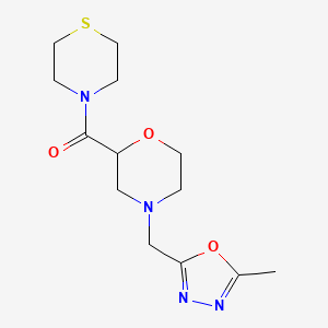 [4-[(5-Methyl-1,3,4-oxadiazol-2-yl)methyl]morpholin-2-yl]-thiomorpholin-4-ylmethanone