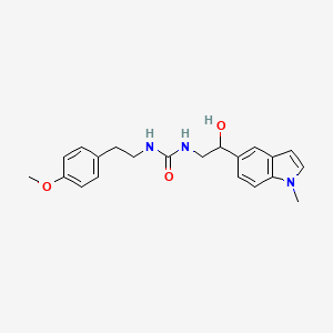 molecular formula C21H25N3O3 B2367782 1-(2-羟基-2-(1-甲基-1H-吲哚-5-基)乙基)-3-(4-甲氧基苯乙基)脲 CAS No. 2034411-52-2