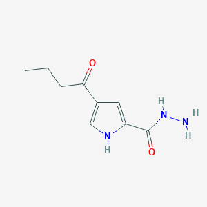 molecular formula C9H13N3O2 B2367788 4-butyryl-1H-pyrrole-2-carbohydrazide CAS No. 477848-80-9