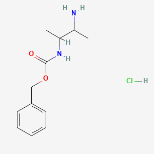 molecular formula C12H19ClN2O2 B2367789 Benzyl N-(3-aminobutan-2-yl)carbamate;hydrochloride CAS No. 2247106-36-9