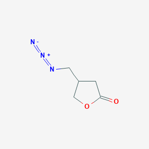 molecular formula C5H7N3O2 B2367797 4-(Azidomethyl)oxolan-2-one CAS No. 1824547-76-3