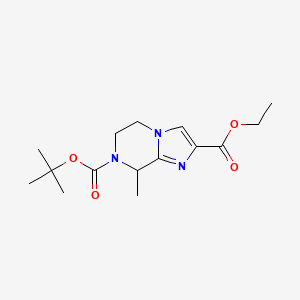 molecular formula C15H23N3O4 B2367802 7-Tert-Butyl 2-Ethyl 8-Methyl-5,6-Dihydroimidazo[1,2-A]Pyrazine-2,7(8H)-Dicarboxylate CAS No. 1891074-65-9