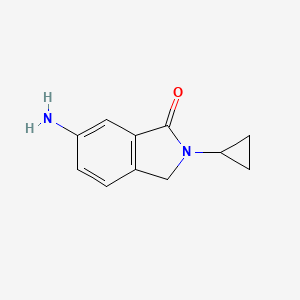 molecular formula C11H12N2O B2367806 6-Amino-2-cyclopropylisoindolin-1-one CAS No. 1282739-93-8