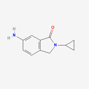 molecular formula C11H12N2O B2367806 6-氨基-2-环丙基异吲哚啉-1-酮 CAS No. 1282739-93-8