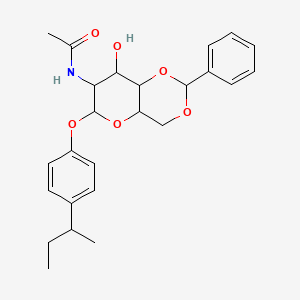 molecular formula C25H31NO6 B2367807 N-(6-(4-(叔丁基)苯氧基)-8-羟基-2-苯基六氢吡喃并[3,2-d][1,3]二氧杂环-7-基)乙酰胺 CAS No. 1024730-18-4
