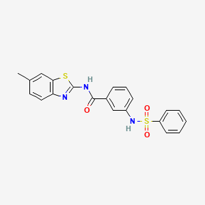 molecular formula C21H17N3O3S2 B2367818 N-(6-methylbenzo[d]thiazol-2-yl)-3-(phenylsulfonamido)benzamide CAS No. 886890-94-4