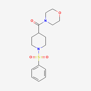 molecular formula C16H22N2O4S B2367823 Morpholino[1-(phenylsulfonyl)-4-piperidinyl]methanone CAS No. 478041-46-2