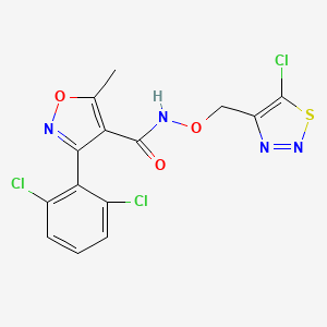 N-[(5-chlorothiadiazol-4-yl)methoxy]-3-(2,6-dichlorophenyl)-5-methyl-1,2-oxazole-4-carboxamide