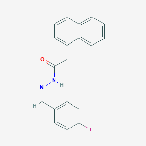 molecular formula C19H15FN2O B2367829 (Z)-N'-(4-氟苄叉)-2-(萘-1-基)乙酰肼 CAS No. 328538-75-6