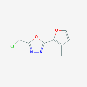 2-(Chloromethyl)-5-(3-methylfuran-2-yl)-1,3,4-oxadiazole