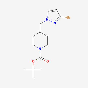 molecular formula C14H22BrN3O2 B2367835 Tert-butyl 4-[(3-bromopyrazol-1-yl)methyl]piperidine-1-carboxylate CAS No. 2551118-32-0