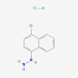 molecular formula C10H10BrClN2 B2367836 1-(4-Bromo-1-naphthyl)hydrazine, HCl CAS No. 197511-46-9; 35158-78-2