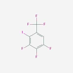 molecular formula C7HF6I B2367840 1,2,3-Trifluoro-4-iodo-5-(trifluoromethyl)benzene CAS No. 2237235-23-1