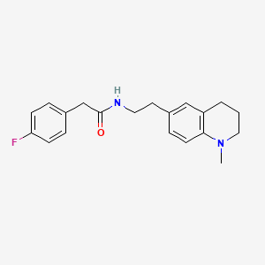 molecular formula C20H23FN2O B2367841 2-(4-fluorophenyl)-N-(2-(1-methyl-1,2,3,4-tetrahydroquinolin-6-yl)ethyl)acetamide CAS No. 946311-65-5