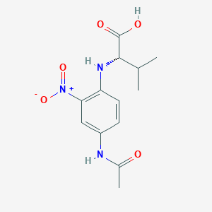 molecular formula C13H17N3O5 B2367855 (2S)-2-(4-acetamido-2-nitroanilino)-3-methylbutanoic acid CAS No. 1331894-60-0