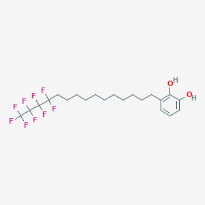 molecular formula C21H27F9O2 B236786 3-(Nonafluoropentadecyl)catechol CAS No. 131545-71-6