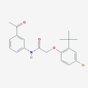molecular formula C20H22BrNO3 B2367865 N-(3-乙酰基苯基)-2-(4-溴-2-叔丁基苯氧基)乙酰胺 CAS No. 302949-90-2