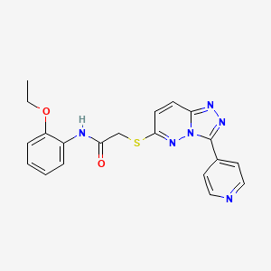 molecular formula C20H18N6O2S B2367867 N-(2-ethoxyphenyl)-2-[(3-pyridin-4-yl-[1,2,4]triazolo[4,3-b]pyridazin-6-yl)sulfanyl]acetamide CAS No. 868969-81-7