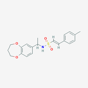 molecular formula C20H23NO4S B2367873 (E)-N-[1-(3,4-Dihydro-2H-1,5-benzodioxepin-7-yl)ethyl]-2-(4-methylphenyl)ethenesulfonamide CAS No. 1424750-02-6