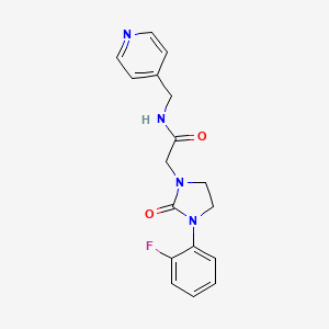 molecular formula C17H17FN4O2 B2367877 2-(3-(2-fluorophenyl)-2-oxoimidazolidin-1-yl)-N-(pyridin-4-ylmethyl)acetamide CAS No. 1324347-57-0