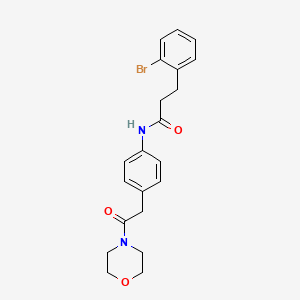 molecular formula C21H23BrN2O3 B2367879 3-(2-bromophenyl)-N-(4-(2-morpholino-2-oxoethyl)phenyl)propanamide CAS No. 1448070-78-7