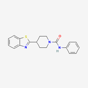 molecular formula C19H19N3OS B2367890 4-(1,3-benzothiazol-2-yl)-N-phenylpiperidine-1-carboxamide CAS No. 478256-78-9