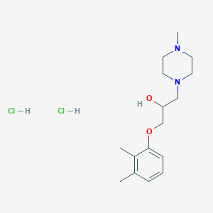 molecular formula C16H28Cl2N2O2 B2367893 1-(2,3-Dimethylphenoxy)-3-(4-methylpiperazin-1-yl)propan-2-ol dihydrochloride CAS No. 1216839-77-8