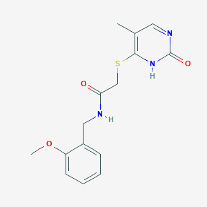N-(2-methoxybenzyl)-2-((5-methyl-2-oxo-1,2-dihydropyrimidin-4-yl)thio)acetamide
