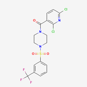 (2,6-Dichloropyridin-3-yl)-[4-[3-(trifluoromethyl)phenyl]sulfonylpiperazin-1-yl]methanone