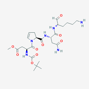 methyl (3S)-4-[(2S)-2-[[(2S)-4-amino-1-[[(2S)-6-amino-1-oxohexan-2-yl]amino]-1,4-dioxobutan-2-yl]carbamoyl]-2,3-dihydropyrrol-1-yl]-3-[(2-methylpropan-2-yl)oxycarbonylamino]-4-oxobutanoate