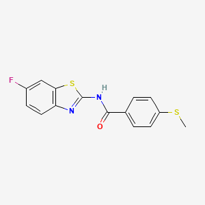 molecular formula C15H11FN2OS2 B2367932 N-(6-fluorobenzo[d]thiazol-2-yl)-4-(methylthio)benzamide CAS No. 896349-18-1