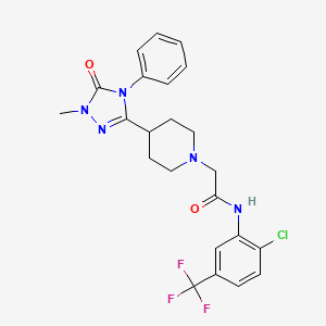N-(2-chloro-5-(trifluoromethyl)phenyl)-2-(4-(1-methyl-5-oxo-4-phenyl-4,5-dihydro-1H-1,2,4-triazol-3-yl)piperidin-1-yl)acetamide